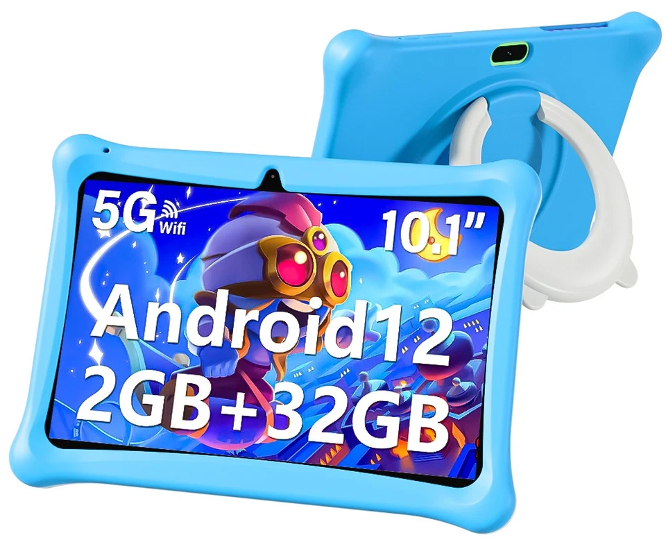 SGIN 10 Inch Kids Android 32GB 64GB Tablet w/ Shockproof Videos WiFi Camera