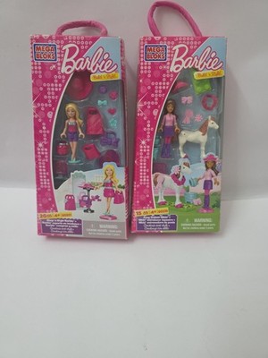 Lot Of 2 Barbie Mega Bloks Build N Style  Pony Trainer Nikki Style 80201 + 80236