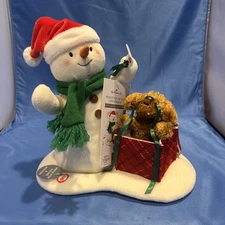 NWT Hallmark Wrapped in Joy Singing Snowman Plush With Sound & Motion 10"