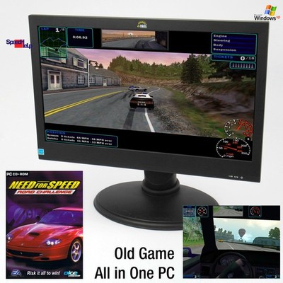 23'' ALL IN ONE PC COMPUTER PC WINDOWS XP NEED FOR SPEED ROAD CHALLENGE OLD GAMES