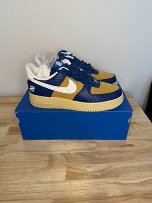 Nike x Undefeated Air Force 1 Low Blue Yellow Croc DM8462-400 Size 7.5