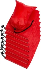 Drawstring Bag - Nylon Cinch and Ditty Stuff Pouch with Toggle (6 X 8-12 Pack, R