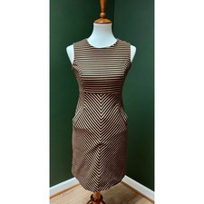 Lands' End Striped Sleeveless Fitted Pencil Dress Women's Size 2P