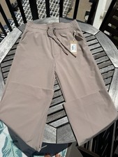 Albion Scrub Pants XS Cobblestone Microfiber Solid Drawstring Elastic Waist