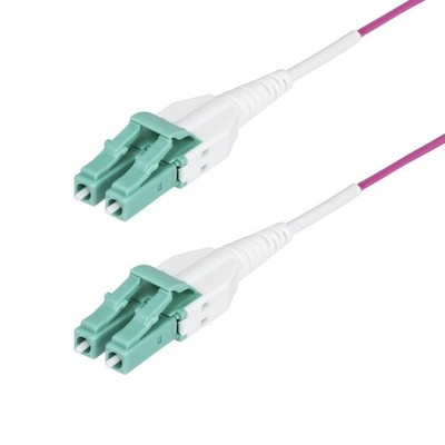 Startech 20m (66ft) LC to LC (UPC) OM4 Multimode Fiber Optic Cable, Erika Vio...