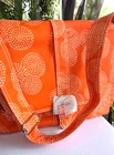 Kalencom Laminated Diaper Tote Bag Orange Floral Print NWT
