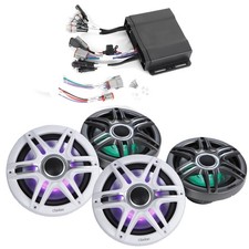 Clarion CMM-30BB Hideaway Marine Source Unit with 2 CMSP-771RGB-SWG 7.7-inc...