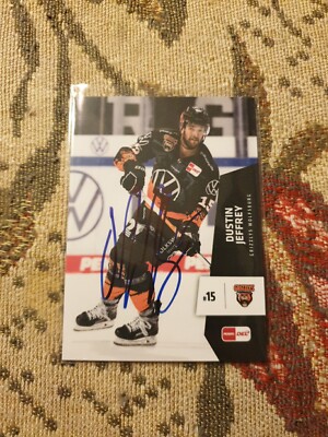 DEL 2022/2023 22/23 signiert Grizzlys Wolfsburg #362 Dustin Jeffrey