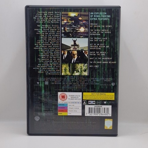 Matrix Reloaded (2 Disc DVD, 203) Region 2 PAL Cert 15 Warner Bros Z1 28648 - Imagen 11 de 11