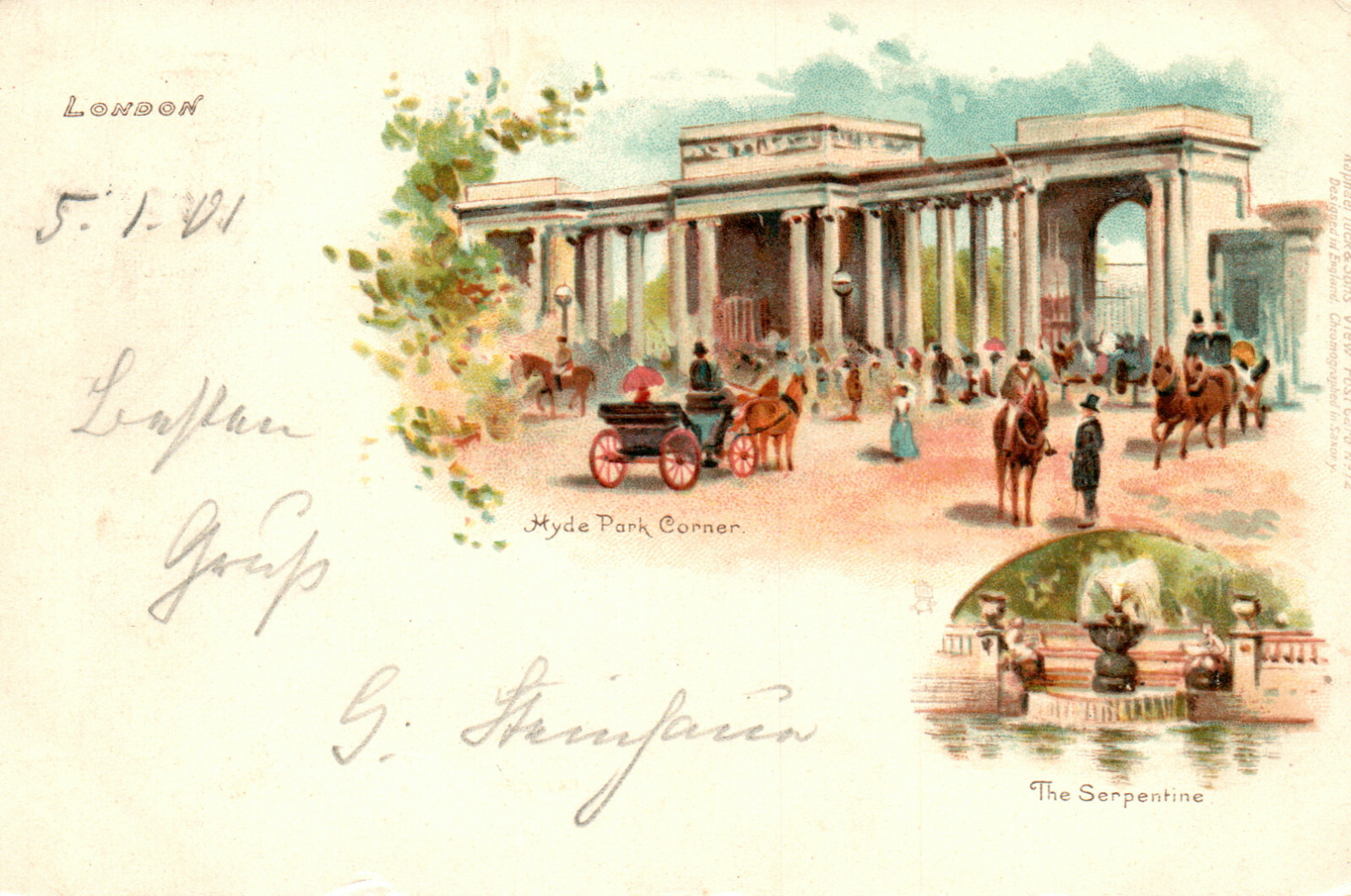 Postcard, London - Hyde Park Corner & The Serpentine (AB)20343 | eBay UK