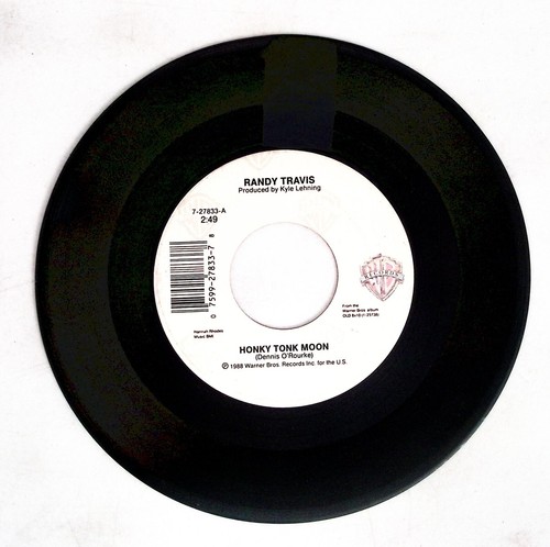 RANDY TRAVIS – HONKY TONK MOON/YOUNG GUNS WARNER BROS RECORDS VINYL 45 79-89 - Picture 3 of 3