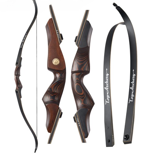 60'' Archery Recurve Bow 30-60lbs Wooden Right-hand Take-down Bow for Archery
