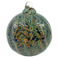Marine Mosaic Hand Blown Glass Bauble - Tree Ornament
