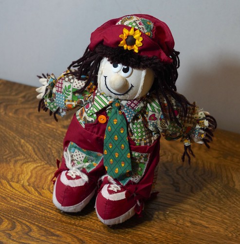 Joelson Cloth Doll Farm Folk Art Collectibles vintage patch quilt hobo standing - Picture 3 of 11