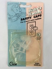 Safety Caps Outlet Shock Guard Baby's Room 2 or 3 Wire Outlets 8 Count
