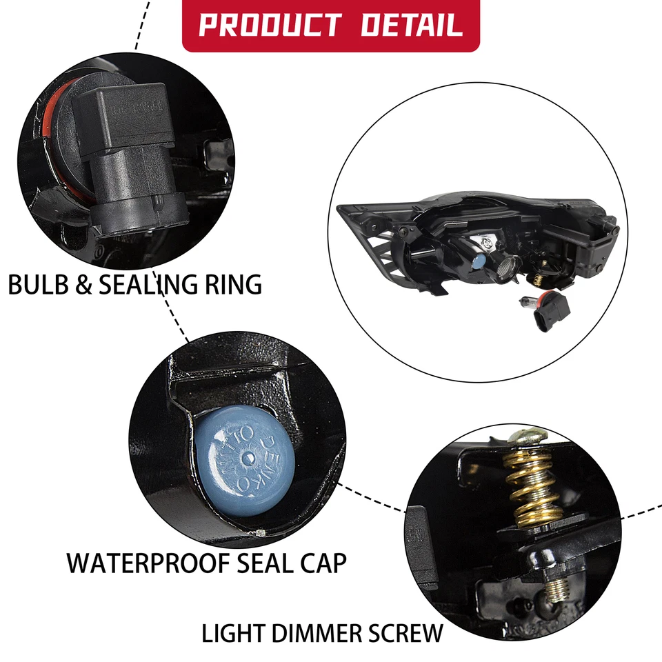 Luces antiniebla de parachoques luces de conducción con interruptor para Honda Civic 2009-2011 sedán de 4 puertas Foto 4 de 4
