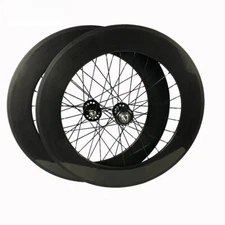 700c Track Road Bike Carbon Fiber Wheelset Clincher Fixed Gear Bicycle Wheels