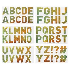 Letter Stickers 1", 12Sheets Self Adhesive Alphabet Number Sticker, Flash Gold