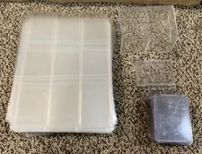 Lot Trading Card Storage - 140 9-Pocket Binder Sheets, 33 Top Loaders, 2 Boxes