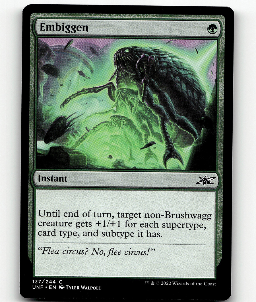 MTG Unfinity Embiggen 137 Regular Common