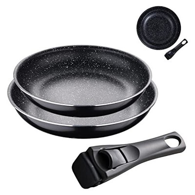 BERGNER Click Cook Black Edition | Pfannenset | 2 Alupfannen Press
