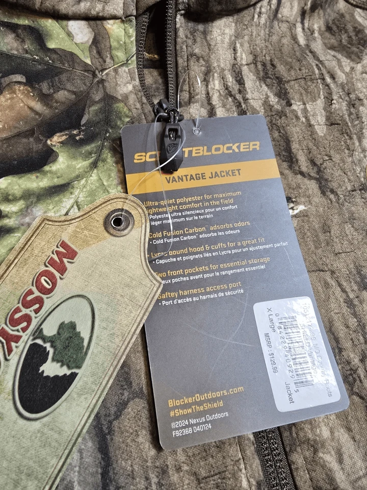 NWT Scent Blocker Outdoors Vantage Jacket Mossy Oak Country Roots Camo XL - Image 2 of 4