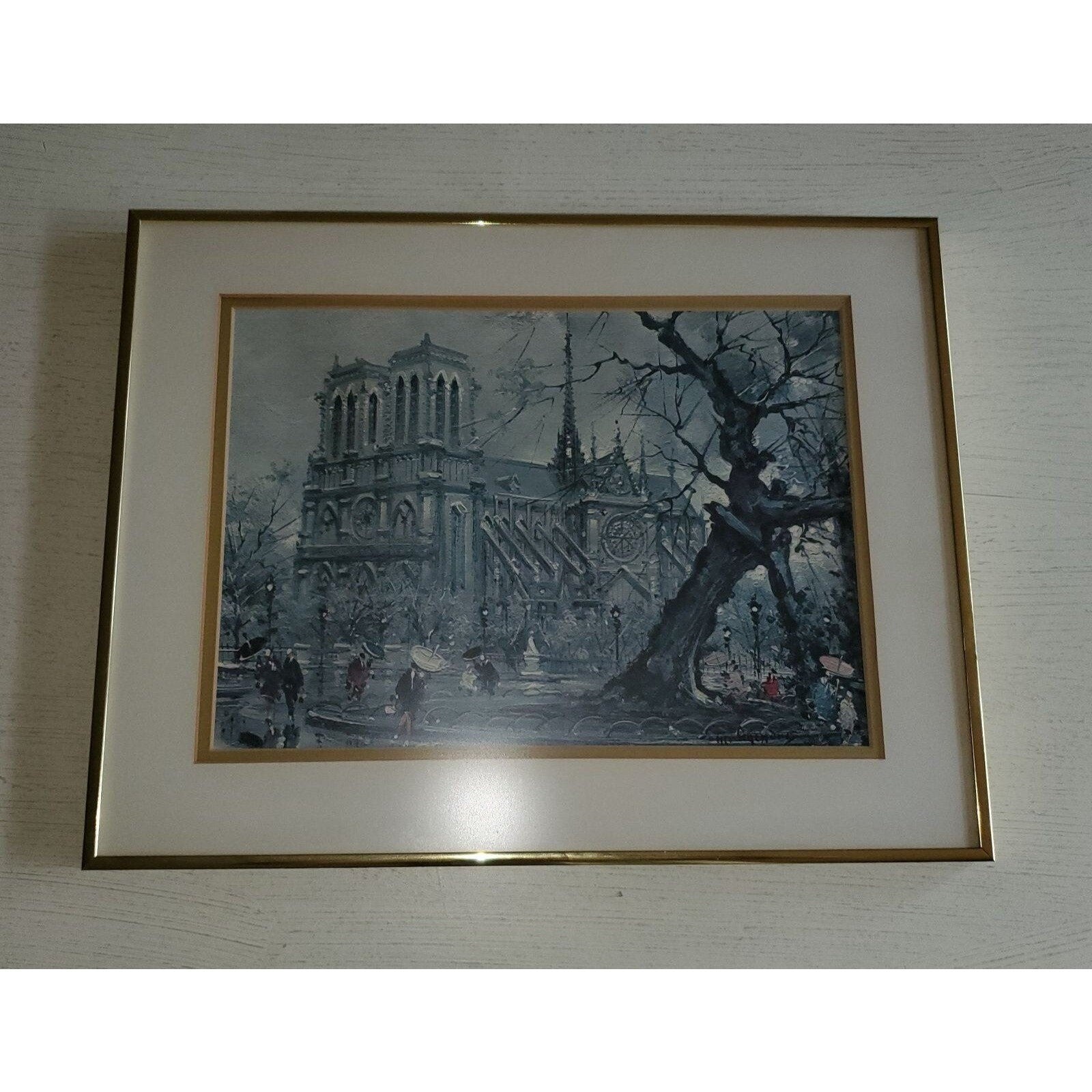 Maurice Legendre Cathedral Notre Dame Vivani Square Framed Art Print