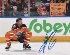 Edmonton Oilers Adam Larsson Autographed Signed 8x10 NHL Photo COA #6