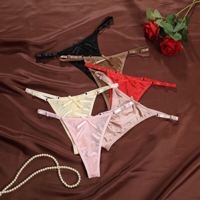 Satin String Höschen mit Hüftlift Funktion für Damen in mehreren Farben