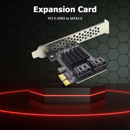 4 Port SATA III PCIe Card 6Gbps SATA 3.0 to PCI Express 1X Adapter with BracLOVE - Afbeelding 4 van 8