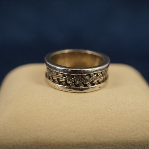 Vintage Lois Hill Sterling Silver Braided Band Ring - Free Shipping USA - Picture 3 of 11
