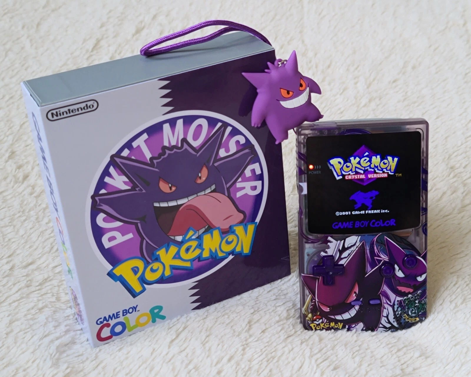 Nintendo Game Boy Color Gengar Pokemon USB-C OLED IPS Backlit Screen Retro GBC