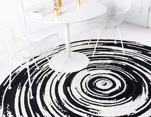 Beautiful Braided Round Area Rug Carpet Bohemian Living Room Decor Floor Rugs - Picture 2 of 9