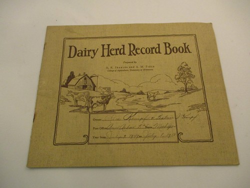 Vintage 1949 - 1952 Dairy Herd Record Books Ann Arbor Michigan Milk Cow Farm - Picture 2 of 15