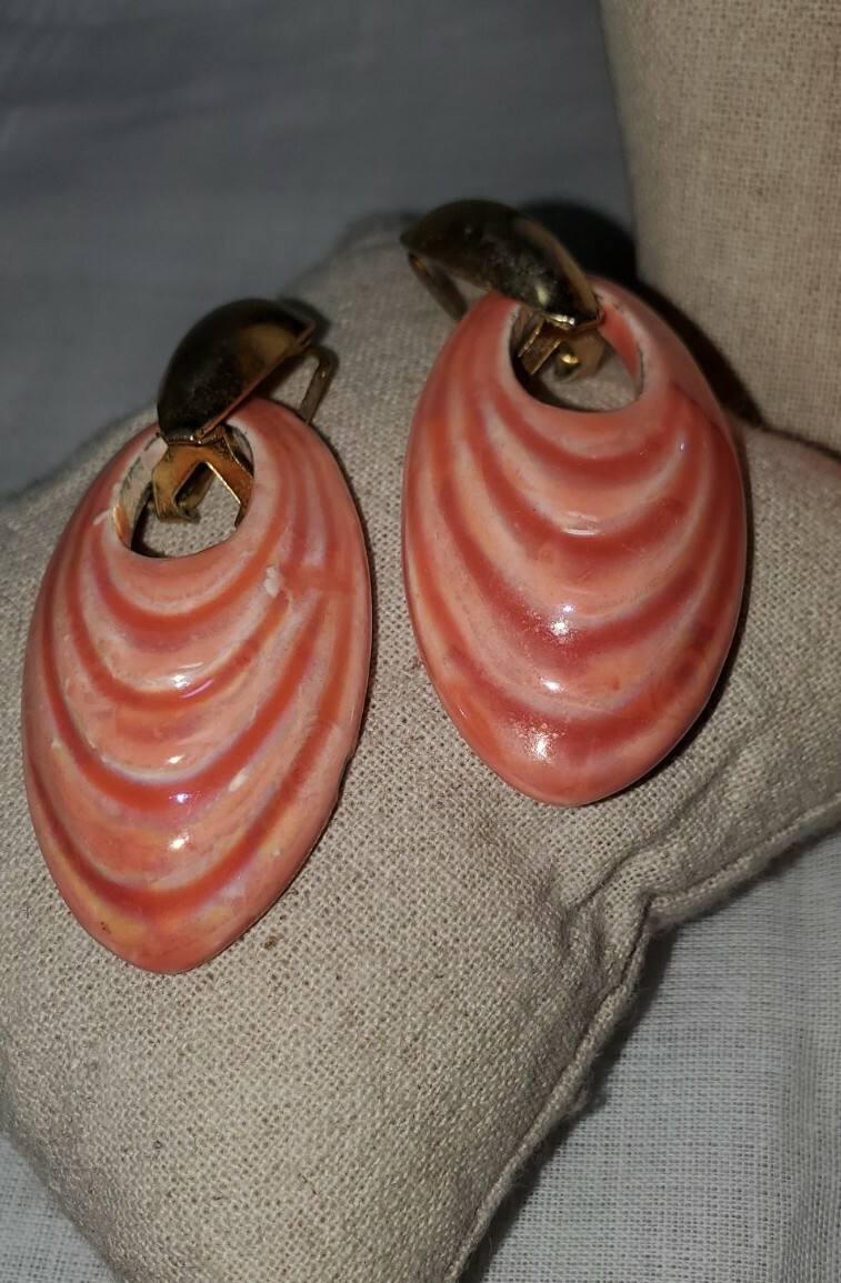 Statement Large Ceramic Leaf And Beads Necklace A… - image 3