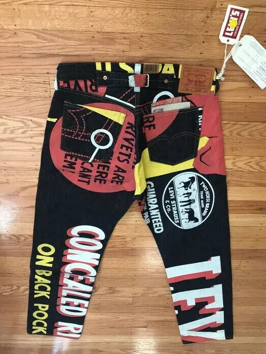 LVC LEVI'S VINTAGE CLOTHING 1937 BANNER PAINTED 501 RIGID RAW