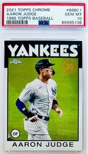 2021 Topps Chrome Aaron Judge 1986 Topps Baseball Refractor 35th Anniv PSA 10 💎