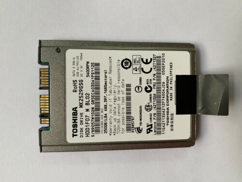 TOSHIBA 1.8 "MicroSATA MK2529GSG 250GB para Hp Elitebook 2530p 2730p Laptop HDD - Imagen 2 de 6