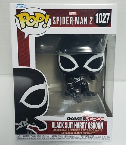 BLACK SUIT HARRY OSBORN Spider-Man 2 Gamerverse Funko POP! #1027 Figure BOX WEAR