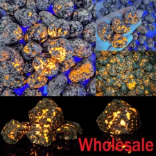 99% Lots "Raw" "Polished" Tumbled Yooperlite Flame Fire Stone Crystal Glowing