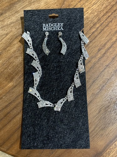 badgley mischka Earrings And Necklace Set