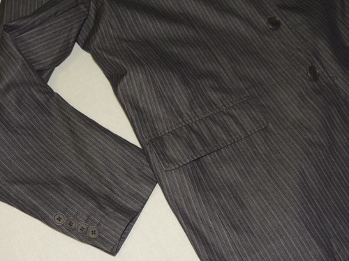 Stunning Calvin Klein Gray stripe 100% cotton men's casual jacket coat Medium - Picture 10 of 10