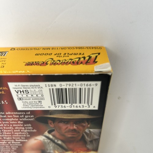 Indiana Jones And The Temple Of Doom VHS Harrison Ford - Picture 3 of 4
