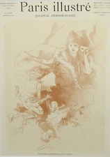 ORIGINAL 1888 PARIS ILLUSTRE JULES CHERET ART NOUVEAU COVER MATTED