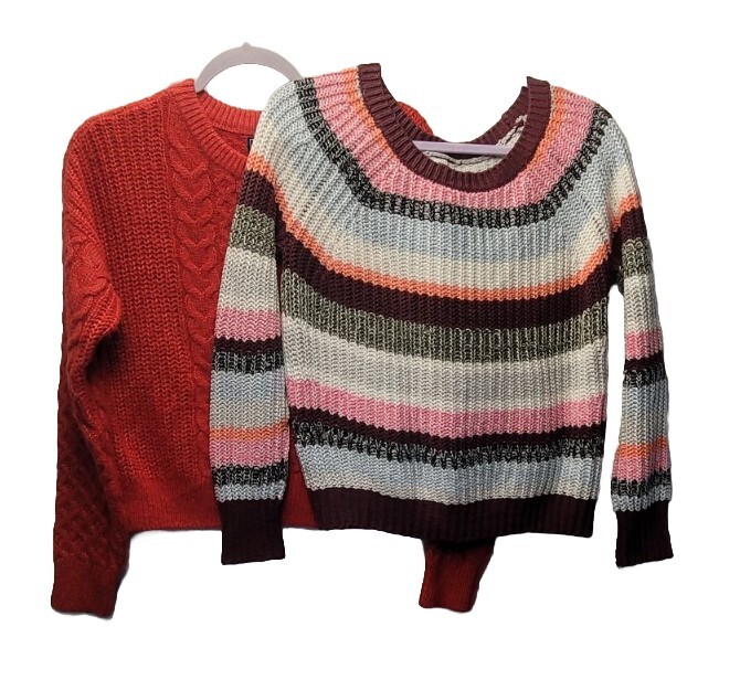 Abercrombie and Fitch Sweater Womans Warm Cozy Cable Knit S Red