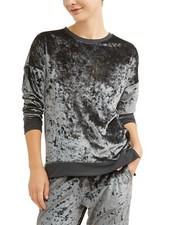 Secret Treasures Sleepwear Essentials Velour Plush Gray Greystone Top S 4-6 NWT