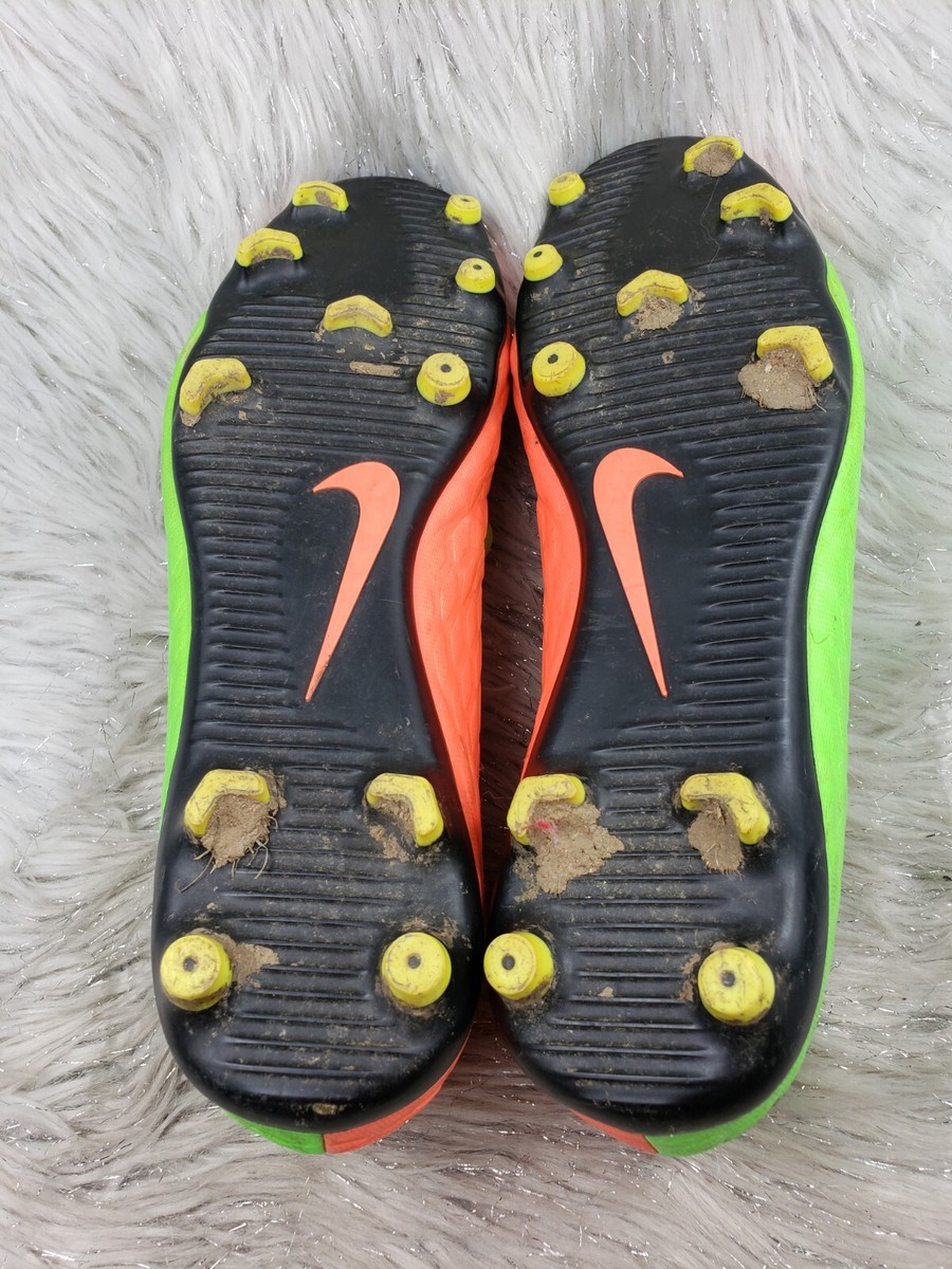 NIKE Hypervenom 852547-308 Soccer Cleats Green Orange Size NIKE Hypervenom 852547-308 Soccer Cleats Green Orange Size