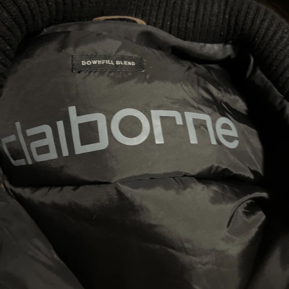 Chaqueta Bomber Hombre Claiborne Talla Grande Plumón Relleno Abrigo J605 Foto 4 de 4