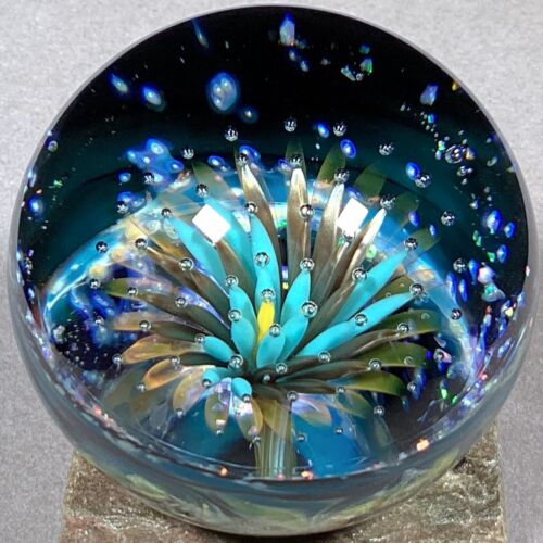 Vortex Marble Handmade by Bill Grout 2.07" Energetic Metals 031625 Boro Glass - Picture 11 of 14
