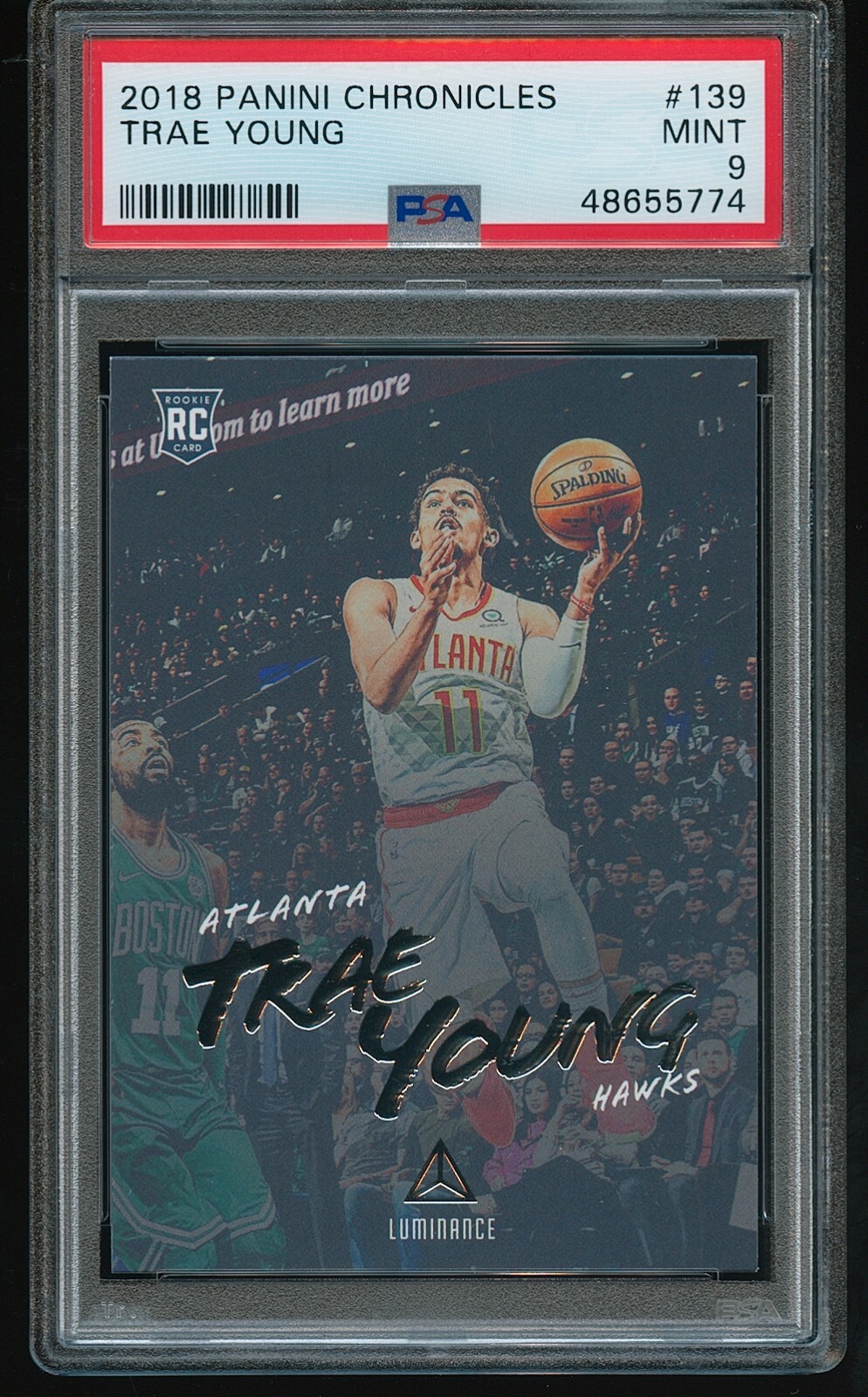 Trae Young 2018-19 Panini Chronicles Luminance RC #139 PSA 9 MINT